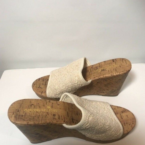 Women’s Montego Bay Club Cork Wedge  Sandals SZ8 - Picture 4 of 5